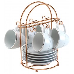 Suporte Para Xicara de Cafe Rose Gold